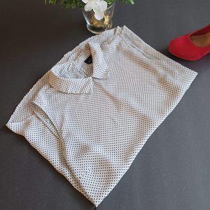 White blouse with black dots for women/XL